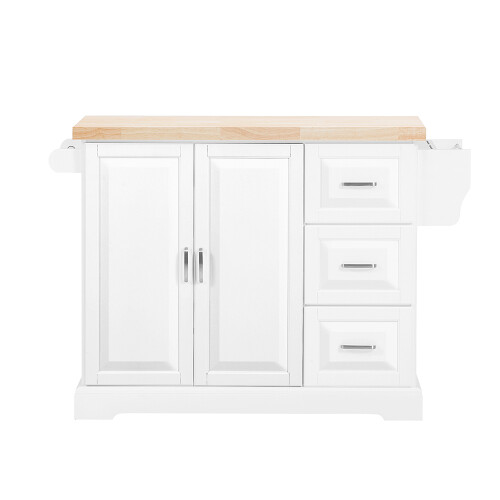 SoBuy White Kitchen Trolley 3 Drawers Foldable