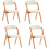 SoBuy 4-Pack Folding Padded Chairs, White 1