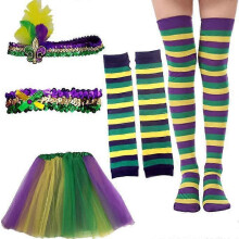 (set 2) Mardi Gras-festtillbehörssats för kostym