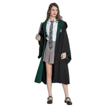 (Slytherin, S) Hermione Robe Cape Cosplay Vuxen Hogwarts Uniform 4-delat Set