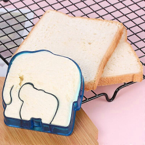 (Elephant) Kids DIY Bread & Cake Sandwich Cutter Mold Set Kitchen Tool