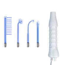 (4 in 1 Blue) High Frequency Facial Machine Skin Therapy Electrode Wand Neon Electrotherapy Glass Tube Acne Spot Remover Face Skin Care Device
