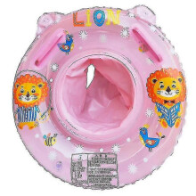 (Pink) Neck Float & Swim Seat Set for 3-36 Months, Inflatable Pool Bathing Ring