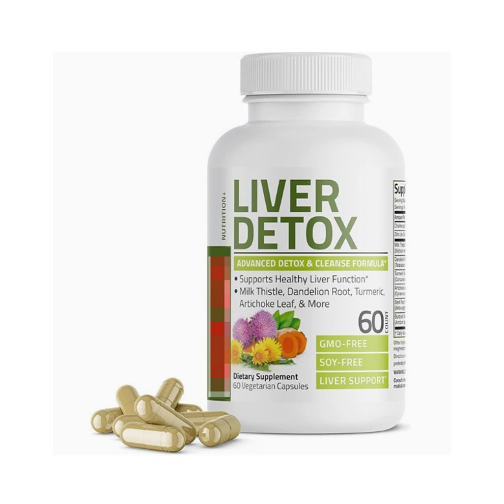 (60Count (Pack of 1)) Liver Detox & Cleansing Formula Supports Health Liver Function with Milk Thistle, Dandelion Extract& More 60 Capsules