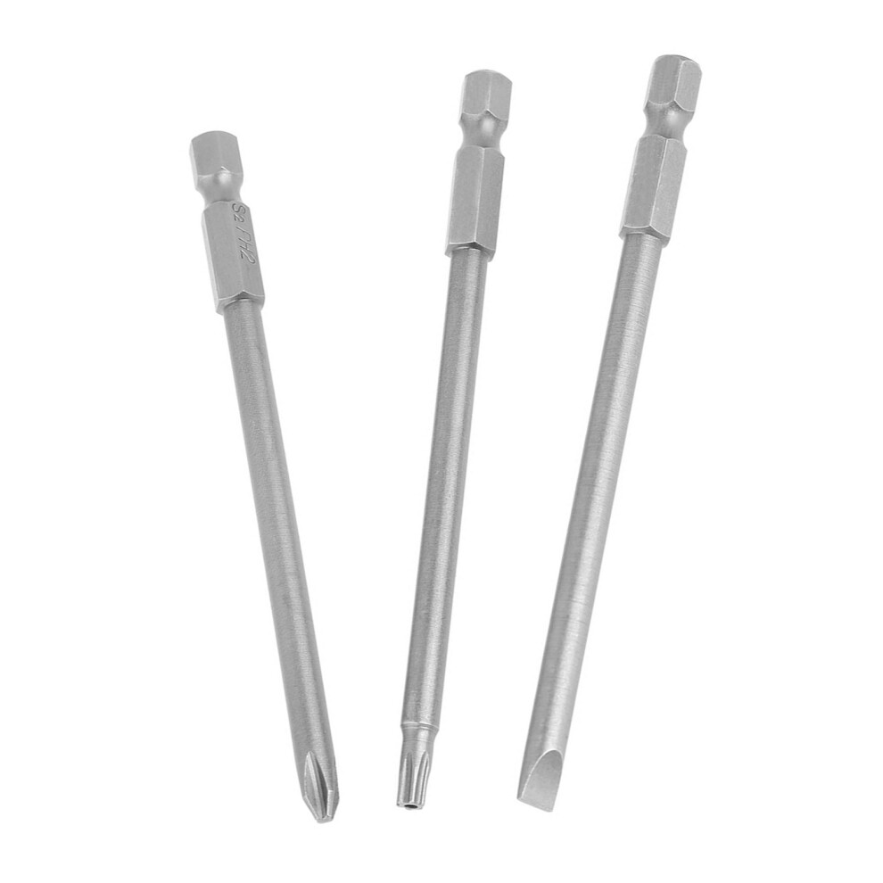 Magnetic Screwdriver Bits 10Pcs 100mm S2
