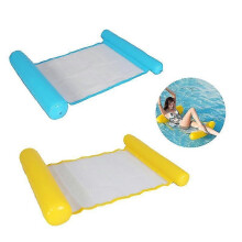 (Yellow) Galleggianti per piscina, amaca gonfiabile per acqua, zattera galleggiante multifunzione, sdraio galleggiante