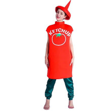 (CC860) Ketchup- och senapflaska Halloween-kostymset för cosplayfest scenframträdande
