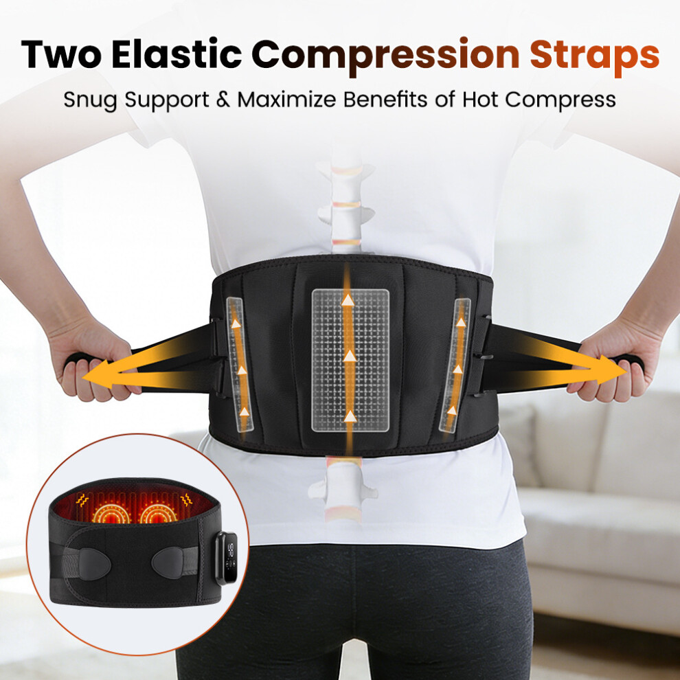 Stoyotu Heated Waist Belt Warm Belt Electric Vibration Massager Waist Belt Warm Palace Belt Waist Massager