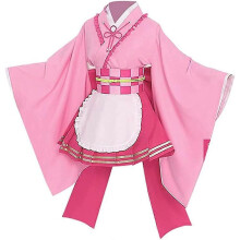 (2XL) Shinobu Lolita Cosplay Hushjelp-sett til Halloween-festkostyme