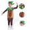 (Large) Kids Groot Cosplay Outfit with Makeup Kit for Tree-Themed Party Performances 1