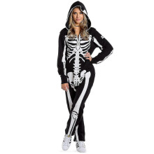 (XL) Completo da festa di Halloween con teschio aderente, ideale per cosplay e travestimenti.