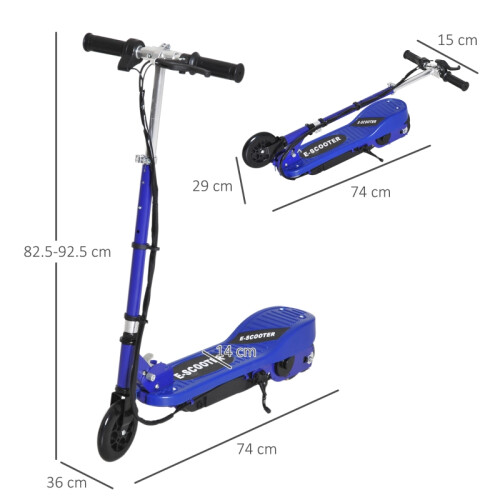 Folding Electric Kids Scooter Ride , Blue 1