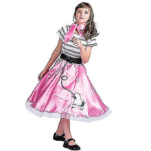 (S) Ensemble de costume d'Halloween pour fille avec jupe caniche des années 50