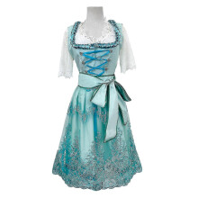 (Light green, S) Damska bawarska sukienka Dirndl na karnawałowy kostium Oktoberfest