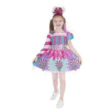 (120cm, 120cm) Ensemble robe tutu bonbon pour enfants avec bandeau pour filles, déguisement sucette