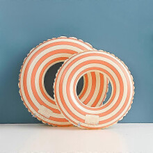 (orange stripes, 1pcs60cm) Aufblasbarer Schwimmring mit Vintage-Streifen für Kinder und Erwachsene, Poolpartys und Wassersport