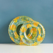 (little yellow duck, 2pcs80cm) Salvagente gonfiabile a righe vintage per bambini e adulti, ideale per feste in piscina e sport acquatici.