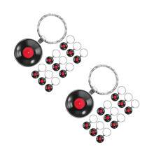 20Pcs Mini Chaveiro Disco De Vinil Metalizado Estilo Vintage
