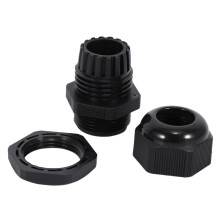 24 Pcs Plastic Waterproof Adjustable 3.5 - 13mm Cable Gland Joints, PG7, PG9, PG11, PG13.5, PG16, Pack of 24