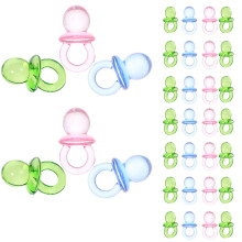 150Pcs Mini Chupetas Acrílico Claro Para Enfeites E Festas Baby Shower