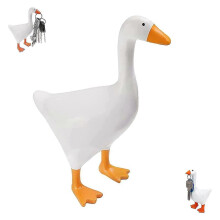 (orange) Porte-clés magnétique en forme d'oie et de canard - Porte-clés mignon et décoration de jardin