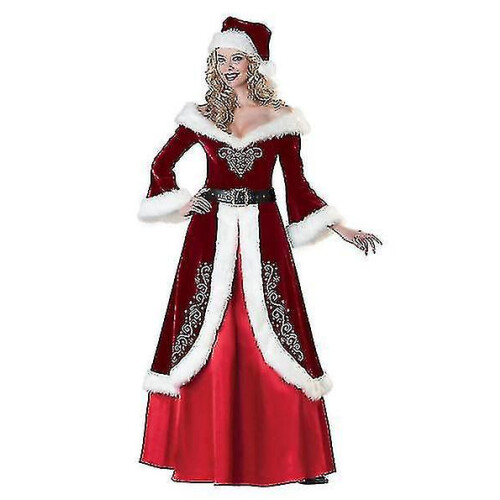 (M) Completo da donna per abito natalizio da Babbo Natale