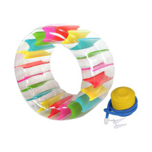 (Multicolor, 100cmx60cm) Ruota galleggiante gonfiabile gigante per divertimento in piscina, lago e fiume - 100 cm x 60 cm