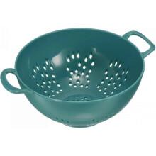 (Army Green) Mini Plastic Mesh Colander with Dual Handles for Washing Rice, Draining Pasta, Fruits & Vegetables