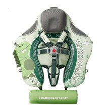 (Green) Galleggiante per neonati con tettuccio, non gonfiabile, morbido e stabile, ideale per il nuoto.