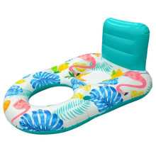 (Flamingos) Amaca gonfiabile galleggiante per adulti, ideale per le vacanze estive in spiaggia.