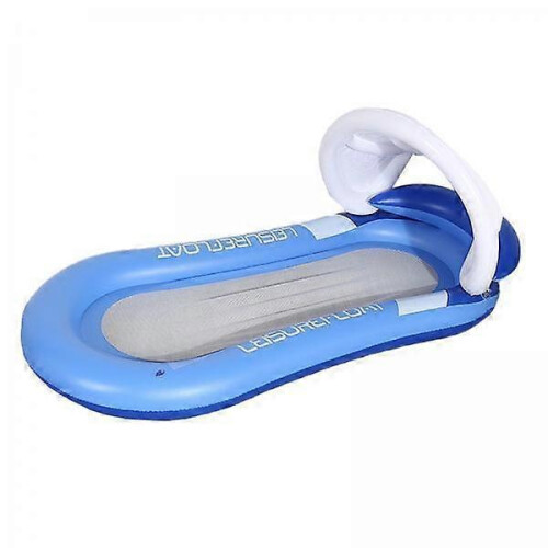 (Blue) 2 Premium Inflatable Hammock Float Chair Pool Bed Summer Beach Lounger