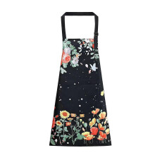 (Black) Black PVC Waterproof Kitchen Apron, Breathable & Oil-Proof for Cooking & Serving (1-Pack)