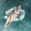 (Blue) Inflatable Hammock Pool Float for Adults & Kids, Swimming Relaxation Float 1