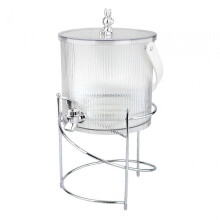 (White and Bracket, 19cmx33cm 3.5L) Robusto dispenser per bevande da frigorifero con rubinetto e caraffa per acqua fredda per la conservazione.