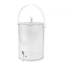 (White, 19cmx24.5cm 5L) Robusto dispenser per bevande da frigorifero con rubinetto e caraffa per acqua fredda per la conservazione.