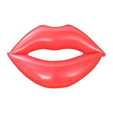 (Red) Lila Glitter Uppblåsbar Läpp Pool Float Raft Simring Hängmatta för Vuxna & Barn Strandleksaker