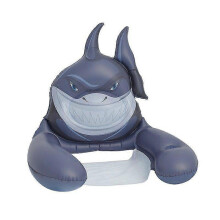 (Grey) Thickened Animal Print Inflatable Pool Float Lounge Chair for Water Relaxation