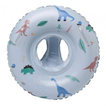 (Blue Dinosaur Seat) Galleggiante gonfiabile per piscina per neonati, imbottito, ideale per l'allenamento al nuoto.