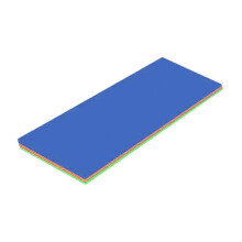 (Blue Orange Green) Tappetino galleggiante arrotolabile per piscina, ideale per rilassarsi in acqua.