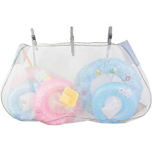 (Gray) Borsa portaoggetti regolabile in rete per galleggianti da piscina, organizer pieghevole per giocattoli con cinghie per accessori da piscina