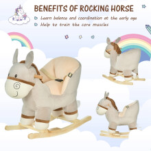 Children's Rocking Horse ,Plush Riding Donkey