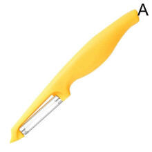 (Yellow) Éplucheur à légumes ergonomique de haute qualité à long manche pour éplucher facilement les carottes et les fruits