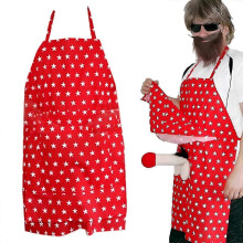 (Red) Funny Cooking Apron with Hidden Penisunder Design in Pocket – Ultimate Grilling Gift