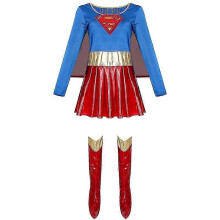 (2XL) Tenue de cosplay sexy de Superwoman, tailles S à XXL, pour Halloween et jeux de rôle.
