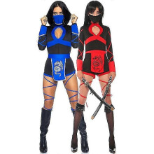 (Red, XL) Costume de cosplay de ninja dragon pour femme, tailles S à XXL - Robe de guerrière samouraï pour Halloween