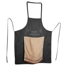 (Black) Chef's Prank Apron with Hidden Surprise Pocket, Hilarious Gag Gift for Men, Fun Kitchen Joke Set