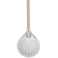 (9 inches) Pala per pizza in alluminio resistente da 23 cm con manico in legno per girare pane e pizza a casa
