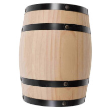 (M, beige) Fusto di whisky retrò in rovere con rubinetto - 1 dispenser per cocktail e birra da bar domestico