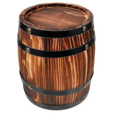 (M, coffee) Fusto di whisky retrò in rovere con rubinetto - 1 dispenser per cocktail e birra da bar domestico