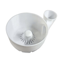 (White) Plastic White Fruit Wash Basket with Quick-Drain Strainer Bowl Lightweight for Kitchen & Camping